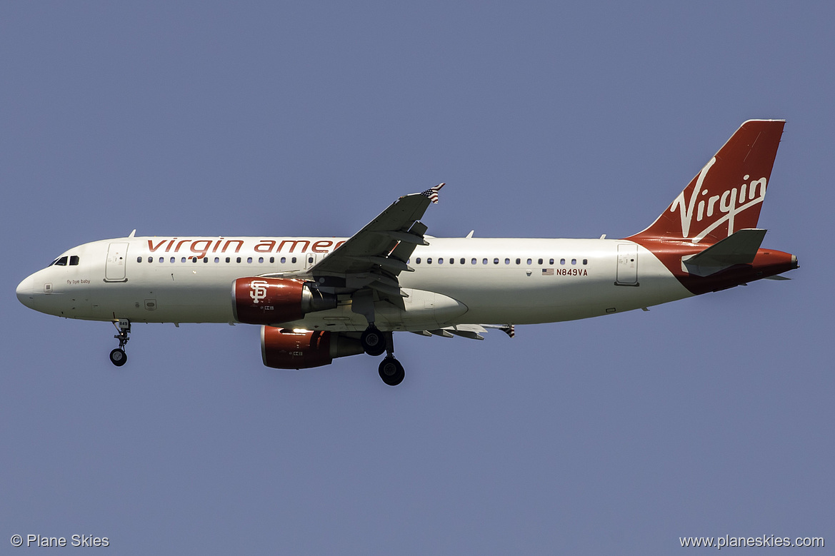 Virgin America Airbus A320-200 N849VA at San Francisco International Airport (KSFO/SFO)