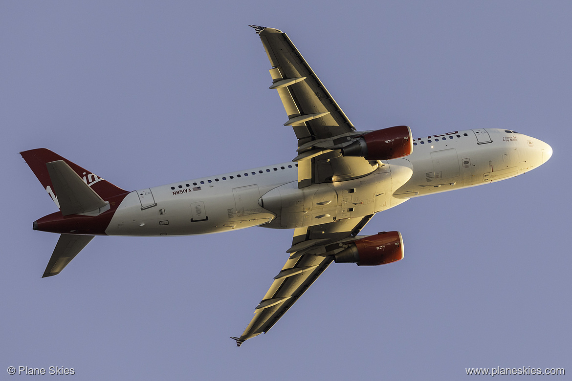 Virgin America Airbus A320-200 N851VA at San Francisco International Airport (KSFO/SFO)