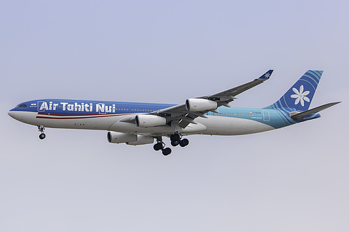 Air Tahiti Nui Airbus A340-300 F-OLOV at Los Angeles International Airport (KLAX/LAX) Air Tahiti Nui Airbus A340-300 F-OLOV at Los Angeles International Airport (KLAX/LAX)