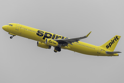 Spirit Airlines Airbus A321-200 N664NK at Los Angeles International Airport (KLAX/LAX)