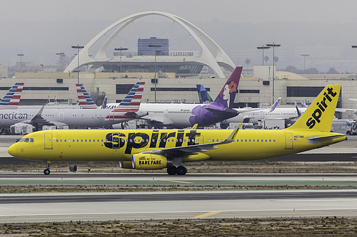 Spirit Airlines Airbus A321-200 N671NK at Los Angeles International Airport (KLAX/LAX)