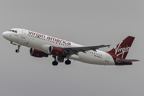 Virgin America Airbus A320-200 N855VA at Los Angeles International Airport (KLAX/LAX)