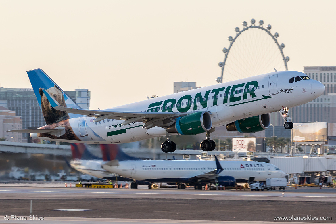 Frontier Airlines Airbus A320-200 N227FR at McCarran International Airport (KLAS/LAS) Frontier Airlines Airbus A320-200 N227FR at McCarran International Airport (KLAS/LAS)