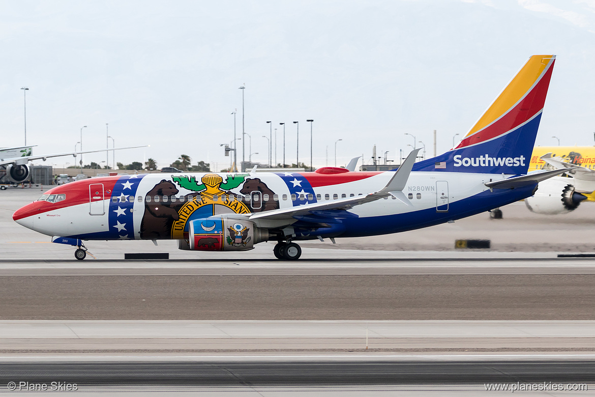 Southwest Airlines Boeing 737-700 N280WN at McCarran International Airport (KLAS/LAS) Southwest Airlines Boeing 737-700 N280WN at McCarran International Airport (KLAS/LAS)