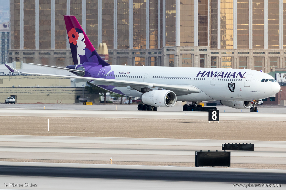 Hawaiian Airlines Airbus A330-200 N393HA at McCarran International Airport (KLAS/LAS) Hawaiian Airlines Airbus A330-200 N393HA at McCarran International Airport (KLAS/LAS)
