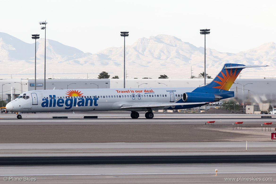 Allegiant Air McDonnell Douglas MD-83 N408NV at McCarran International Airport (KLAS/LAS) Allegiant Air McDonnell Douglas MD-83 N408NV at McCarran International Airport (KLAS/LAS)