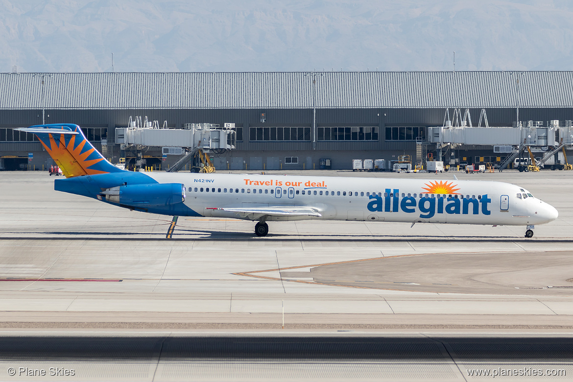 Allegiant Air McDonnell Douglas MD-83 N421NV at McCarran International Airport (KLAS/LAS) Allegiant Air McDonnell Douglas MD-83 N421NV at McCarran International Airport (KLAS/LAS)