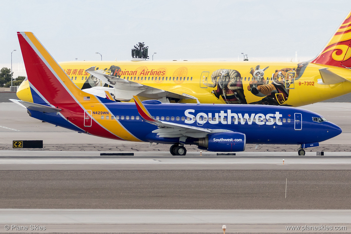 Southwest Airlines Boeing 737-700 N429WN at McCarran International Airport (KLAS/LAS) Southwest Airlines Boeing 737-700 N429WN at McCarran International Airport (KLAS/LAS)