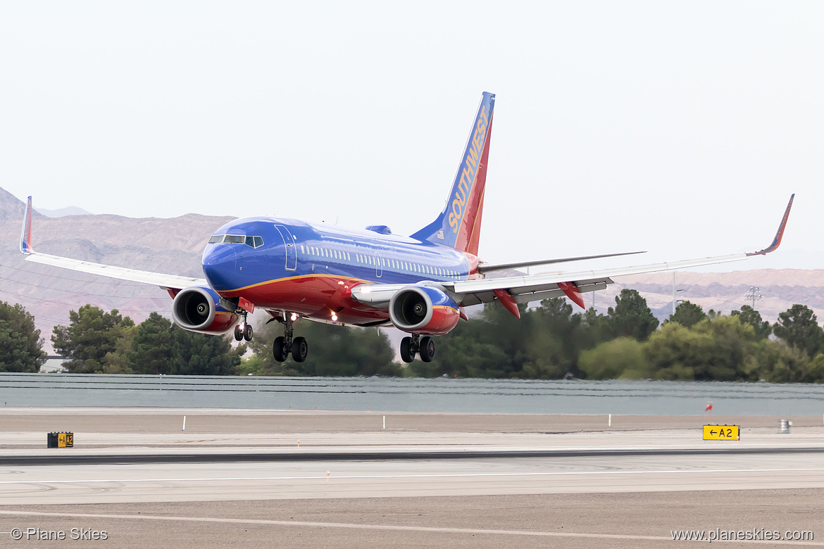 Southwest Airlines Boeing 737-700 N455WN at McCarran International Airport (KLAS/LAS) Southwest Airlines Boeing 737-700 N455WN at McCarran International Airport (KLAS/LAS)