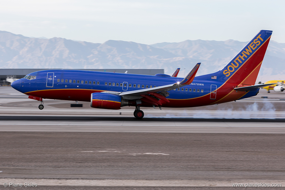 Southwest Airlines Boeing 737-700 N478WN at McCarran International Airport (KLAS/LAS) Southwest Airlines Boeing 737-700 N478WN at McCarran International Airport (KLAS/LAS)