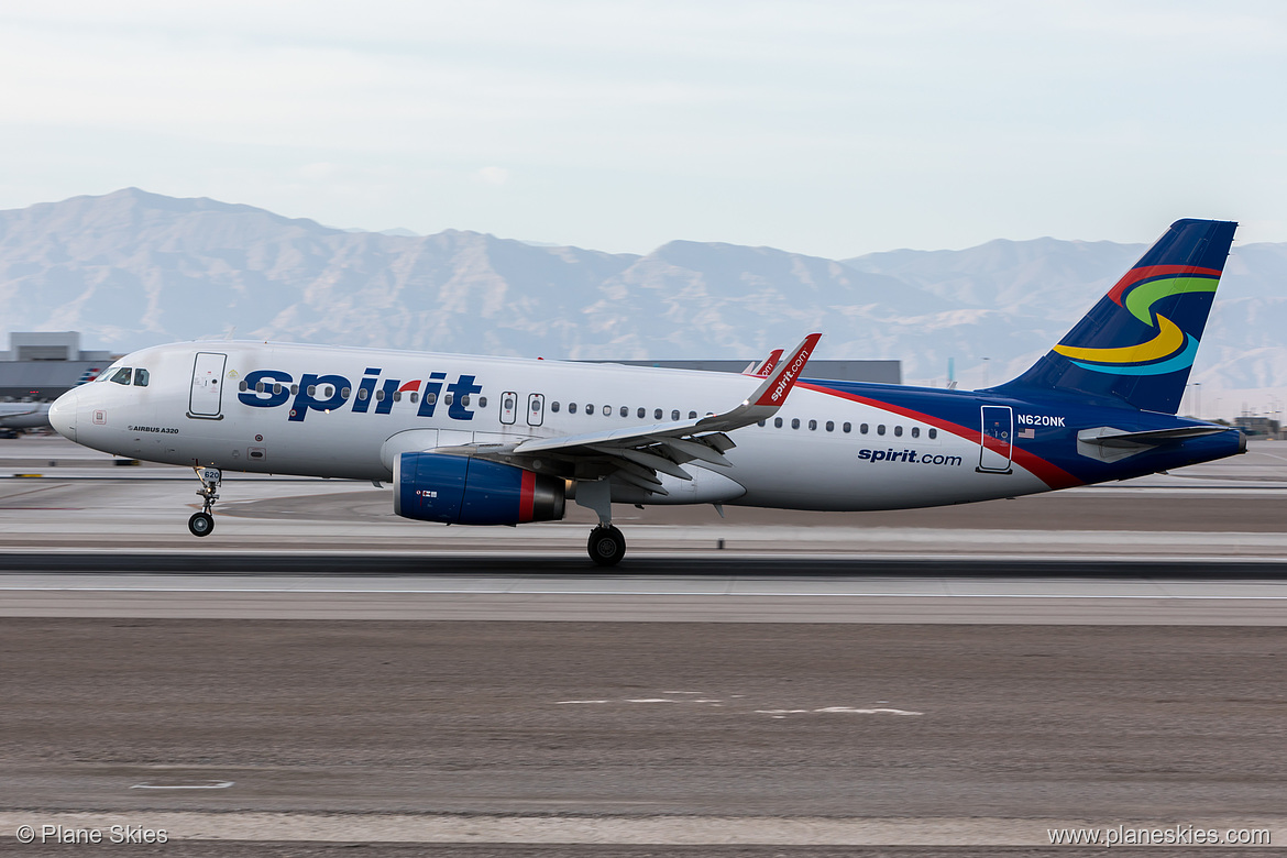 Spirit Airlines Airbus A320-200 N620NK at McCarran International Airport (KLAS/LAS) Spirit Airlines Airbus A320-200 N620NK at McCarran International Airport (KLAS/LAS)