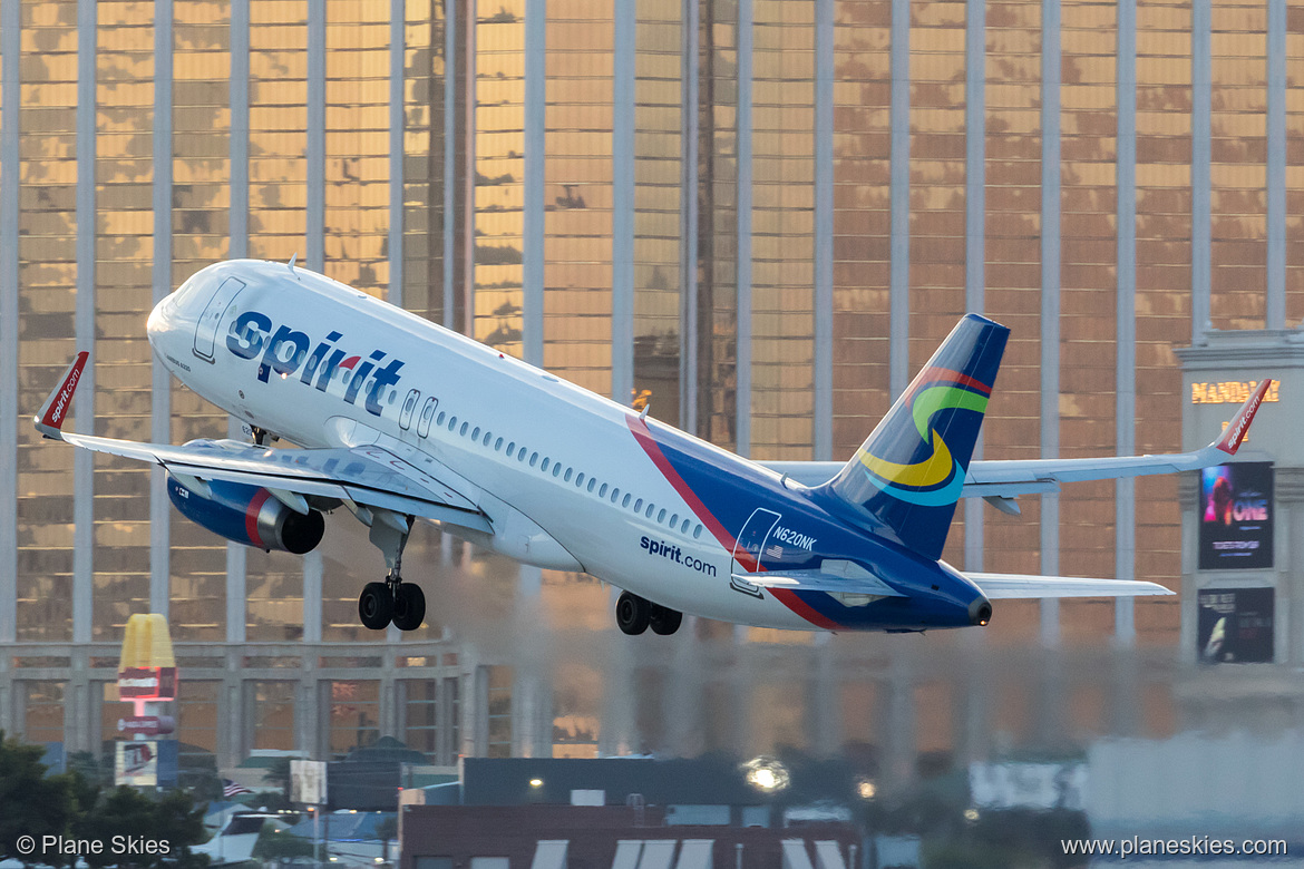 Spirit Airlines Airbus A320-200 N620NK at McCarran International Airport (KLAS/LAS)