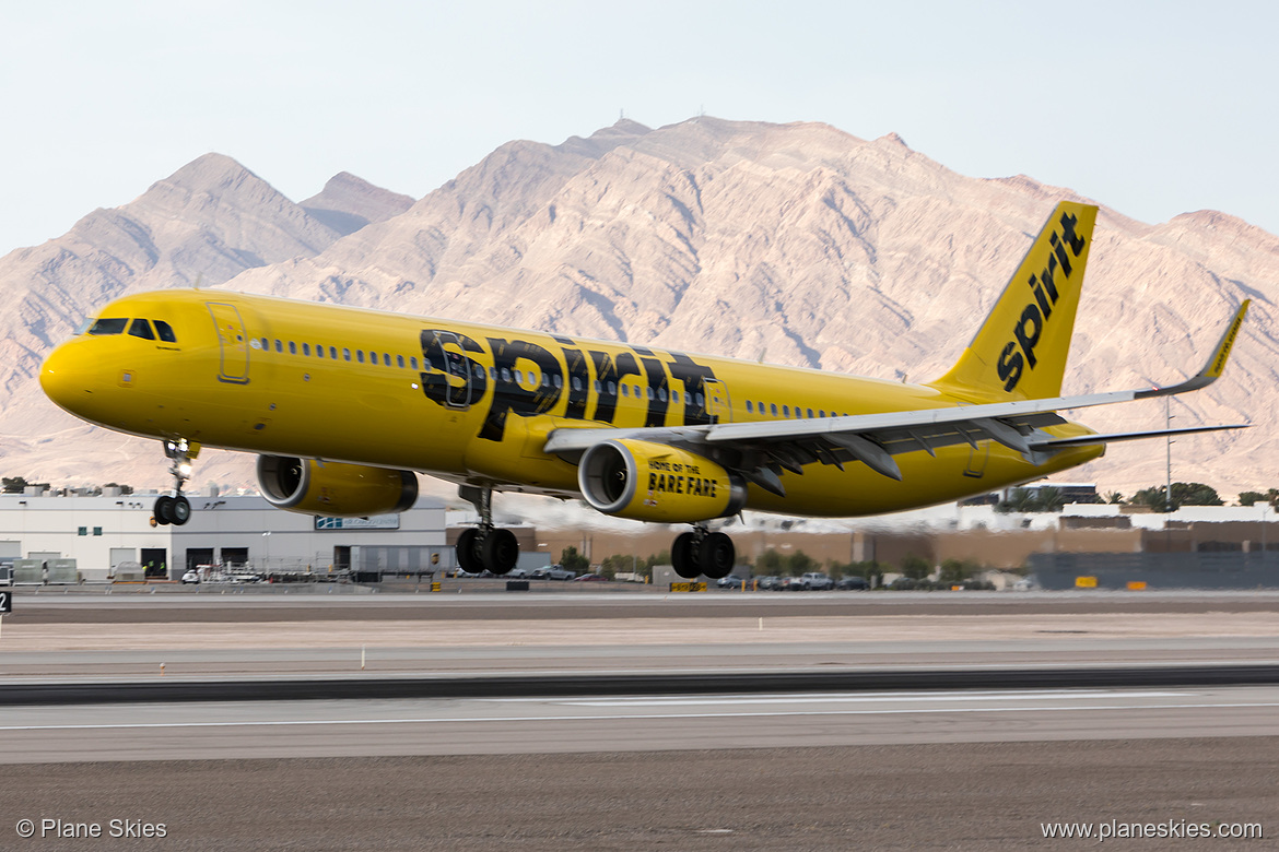 Spirit Airlines Airbus A321-200 N668NK at McCarran International Airport (KLAS/LAS) Spirit Airlines Airbus A321-200 N668NK at McCarran International Airport (KLAS/LAS)