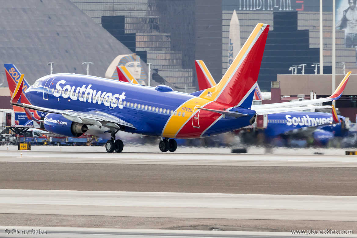 Southwest Airlines Boeing 737-700 N7821L at McCarran International Airport (KLAS/LAS) Southwest Airlines Boeing 737-700 N7821L at McCarran International Airport (KLAS/LAS)