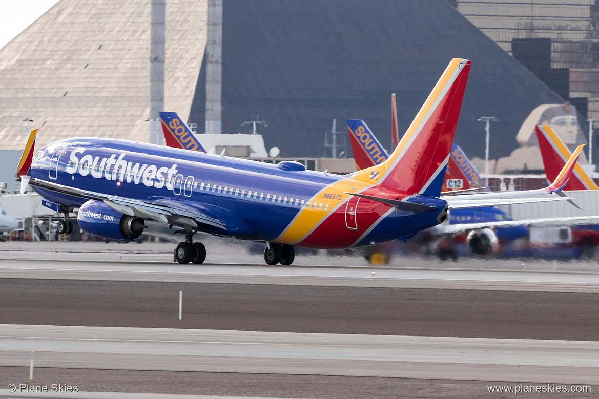 Southwest Airlines Boeing 737-800 N8667D at McCarran International Airport (KLAS/LAS) Southwest Airlines Boeing 737-800 N8667D at McCarran International Airport (KLAS/LAS)