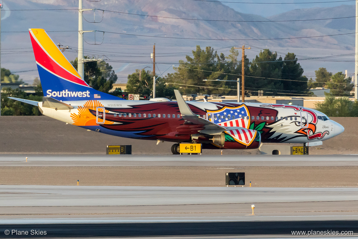 Southwest Airlines Boeing 737-700 N918WN at McCarran International Airport (KLAS/LAS)