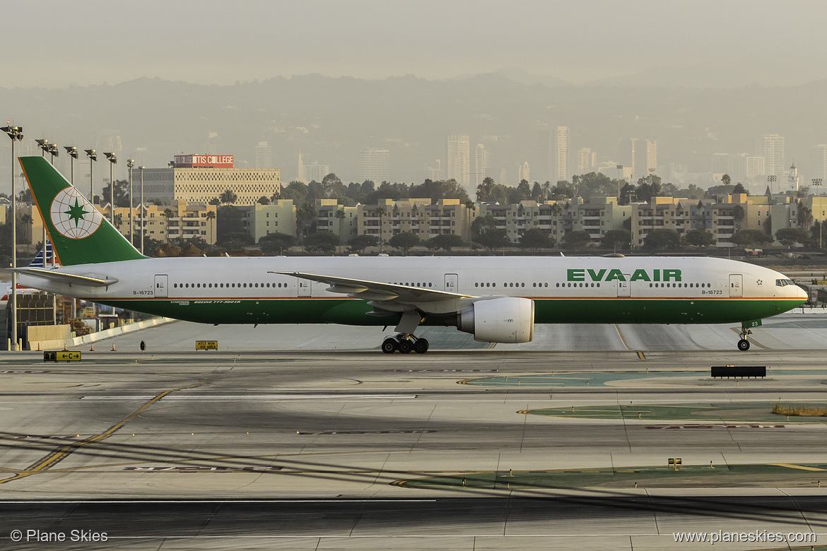 EVA Air Boeing 777-300ER B-16723 at Los Angeles International Airport (KLAX/LAX)