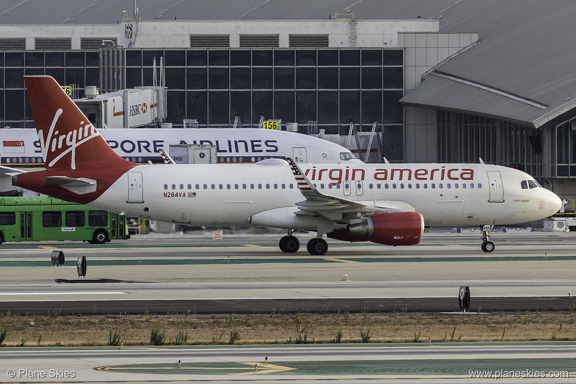 Virgin America Airbus A320-200 N284VA at Los Angeles International Airport (KLAX/LAX) Virgin America Airbus A320-200 N284VA at Los Angeles International Airport (KLAX/LAX)