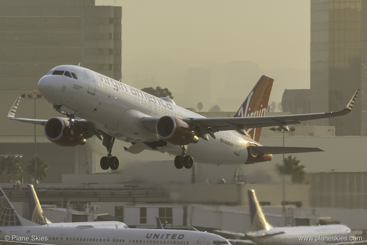 Virgin America Airbus A320-200 N285VA at Los Angeles International Airport (KLAX/LAX)