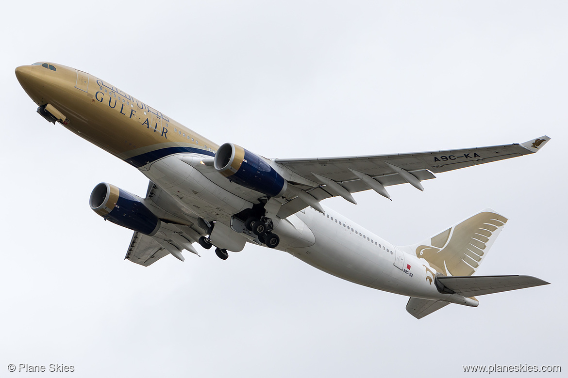 Gulf Air Airbus A330-200 A9C-KA at London Heathrow Airport (EGLL/LHR)