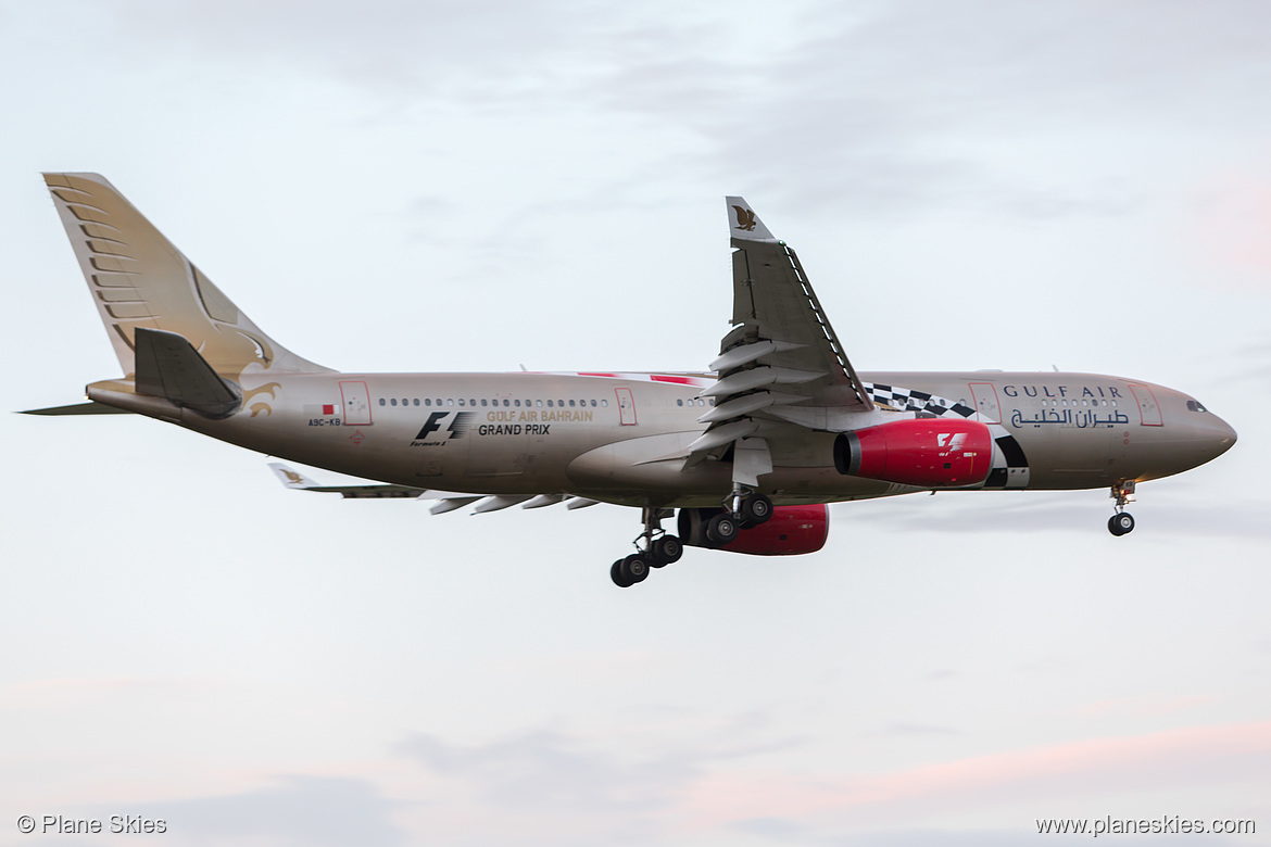 Gulf Air Airbus A330-200 A9C-KB at London Heathrow Airport (EGLL/LHR)