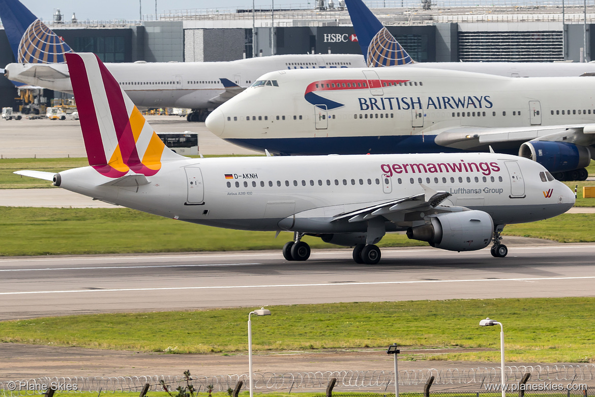 Germanwings Airbus A319-100 D-AKNH at London Heathrow Airport (EGLL/LHR)