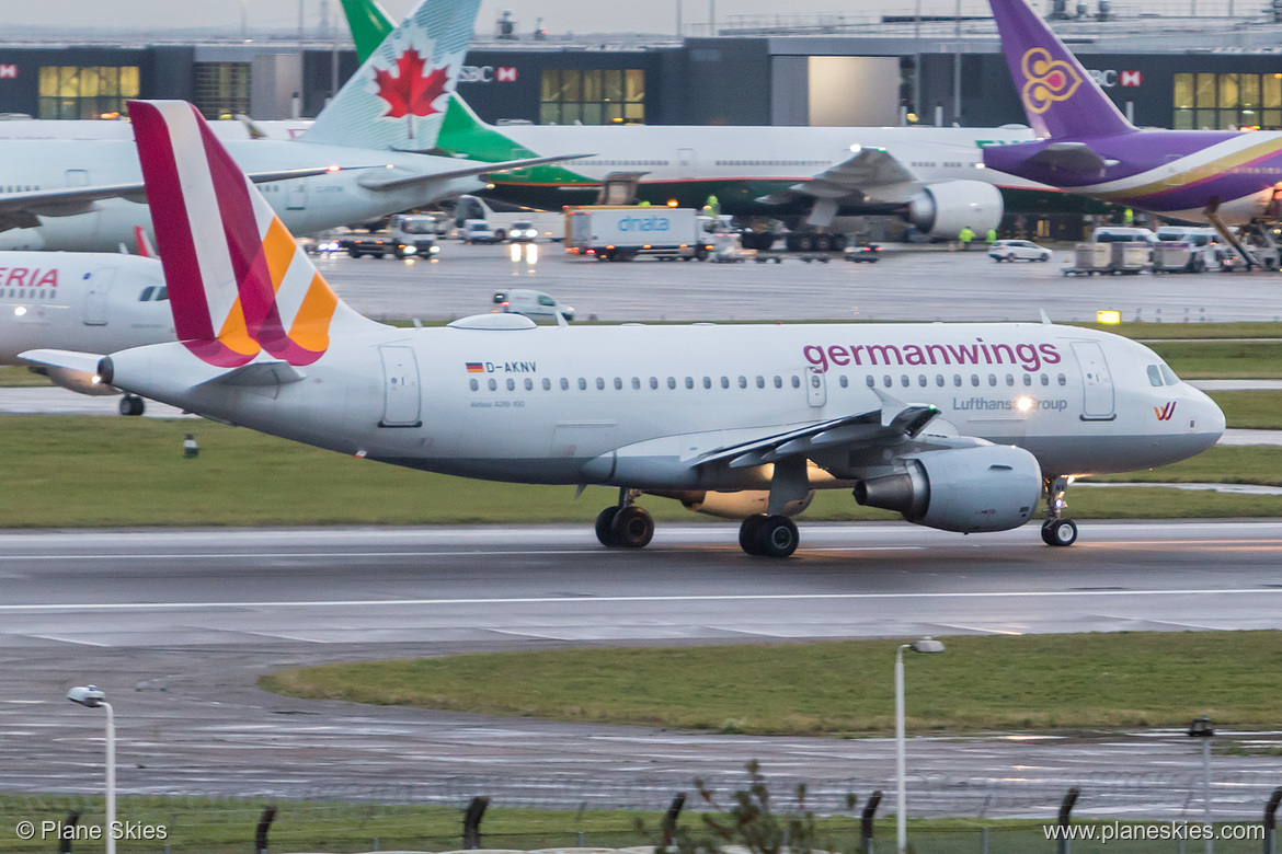 Germanwings Airbus A319-100 D-AKNV at London Heathrow Airport (EGLL/LHR) Germanwings Airbus A319-100 D-AKNV at London Heathrow Airport (EGLL/LHR)