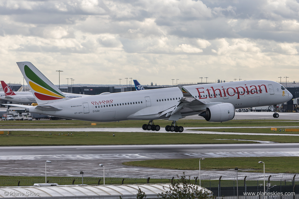 Ethiopian Airlines Airbus A350-900 ET-ATY at London Heathrow Airport (EGLL/LHR)