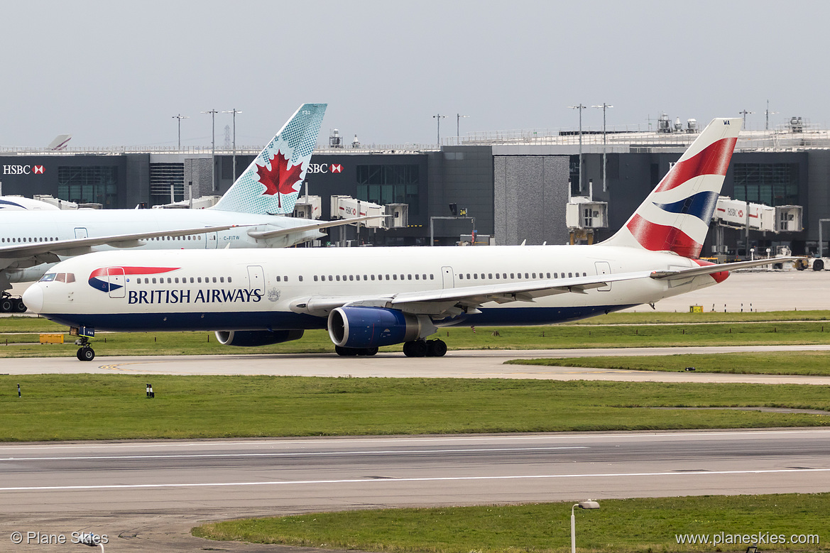 British Airways Boeing 767-300ER G-BNWA at London Heathrow Airport (EGLL/LHR) British Airways Boeing 767-300ER G-BNWA at London Heathrow Airport (EGLL/LHR)