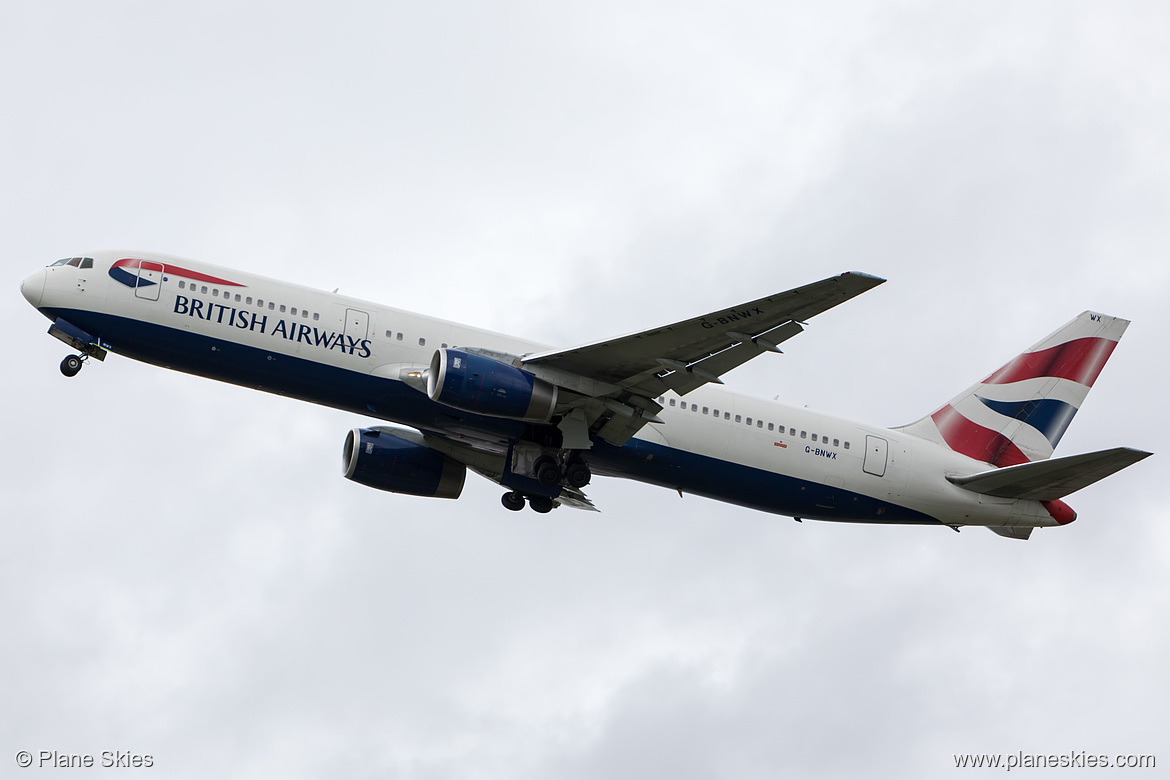 British Airways Boeing 767-300ER G-BNWX at London Heathrow Airport (EGLL/LHR) British Airways Boeing 767-300ER G-BNWX at London Heathrow Airport (EGLL/LHR)