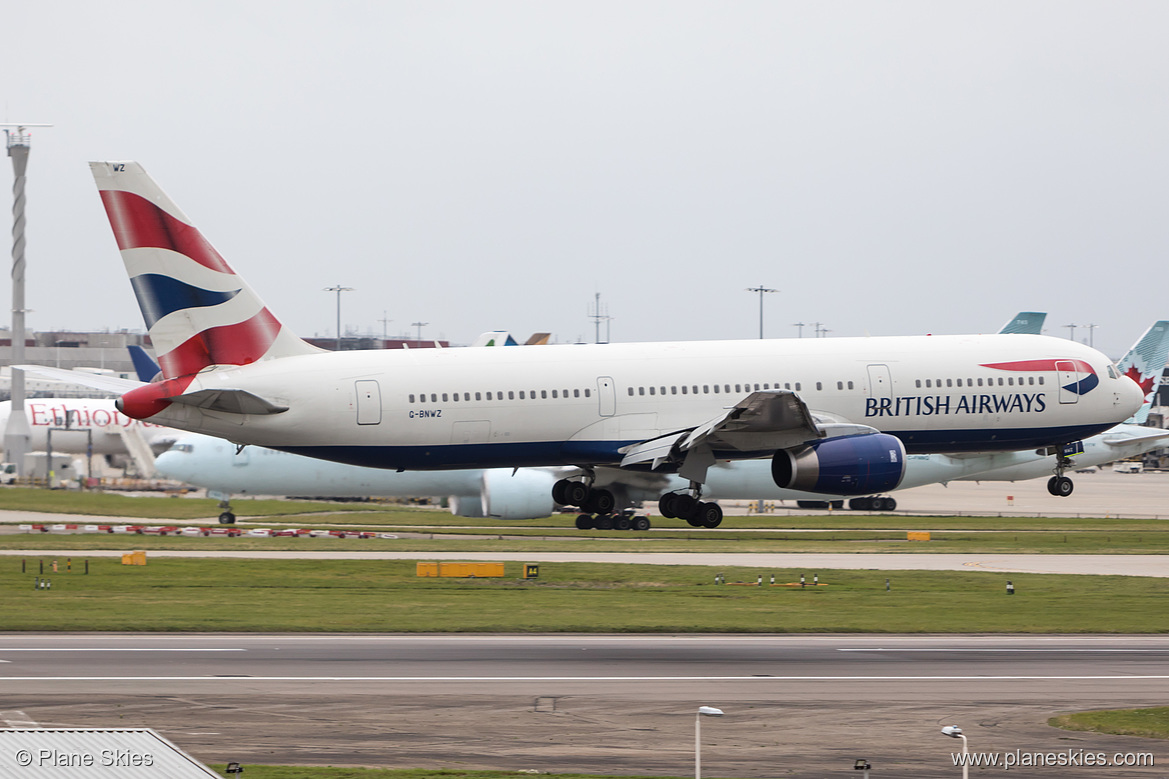 British Airways Boeing 767-300ER G-BNWZ at London Heathrow Airport (EGLL/LHR)