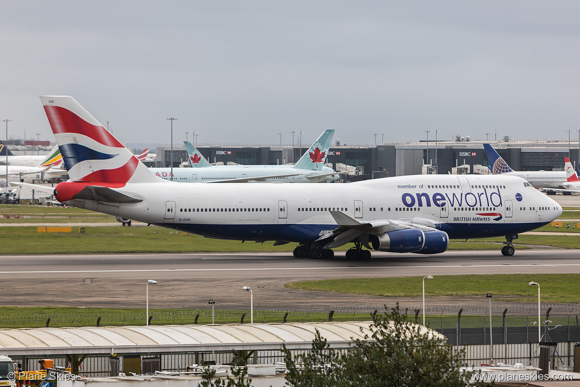 British Airways Boeing 747-400 G-CIVD at London Heathrow Airport (EGLL/LHR) British Airways Boeing 747-400 G-CIVD at London Heathrow Airport (EGLL/LHR)