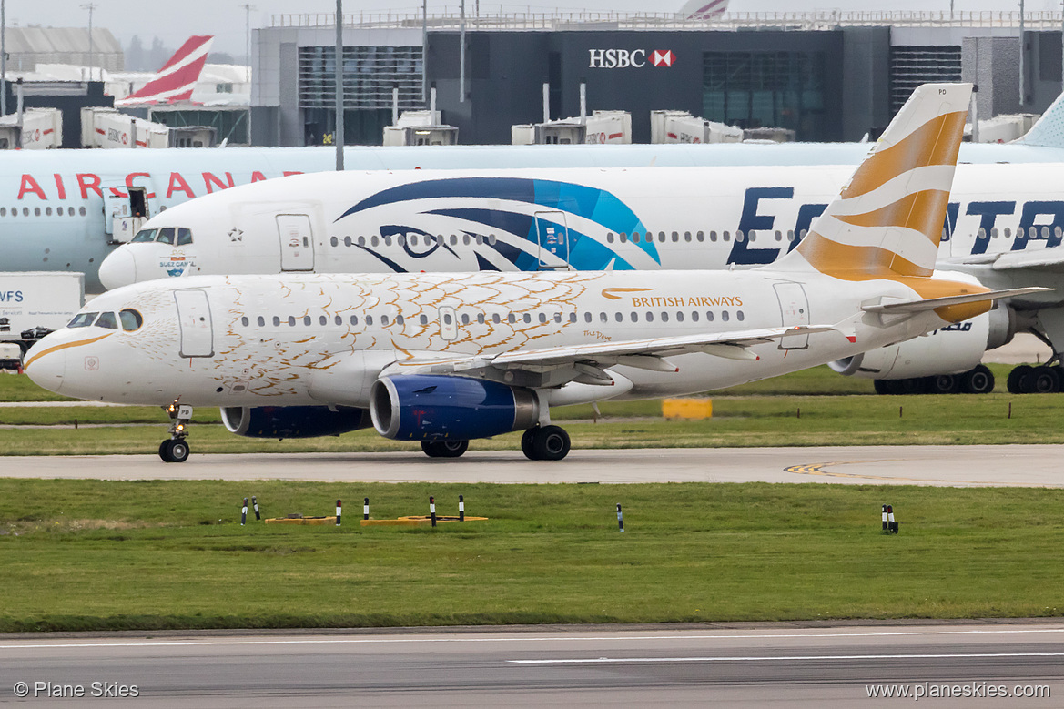 British Airways Airbus A319-100 G-EUPD at London Heathrow Airport (EGLL/LHR)