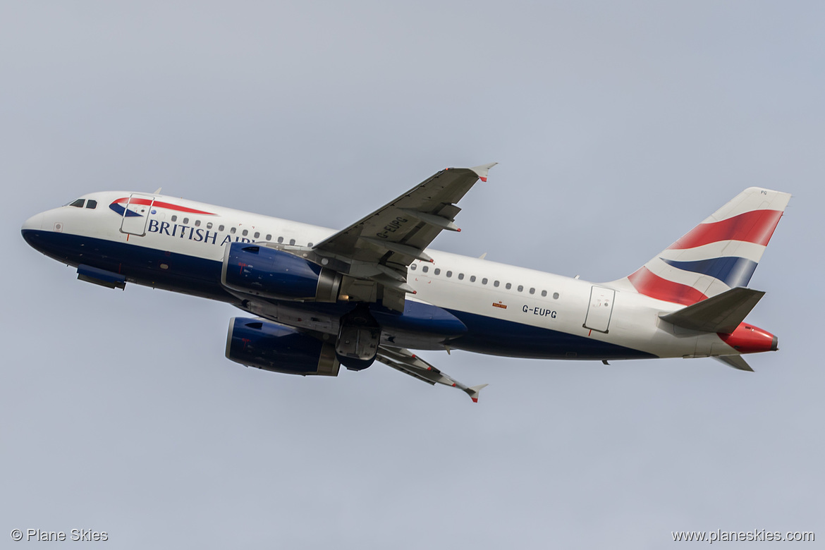 British Airways Airbus A319-100 G-EUPG at London Heathrow Airport (EGLL/LHR) British Airways Airbus A319-100 G-EUPG at London Heathrow Airport (EGLL/LHR)
