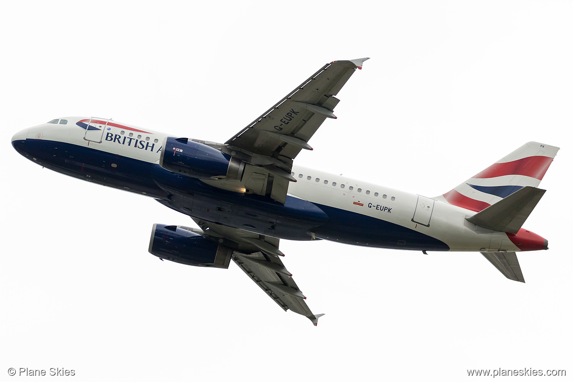 British Airways Airbus A319-100 G-EUPK at London Heathrow Airport (EGLL/LHR)