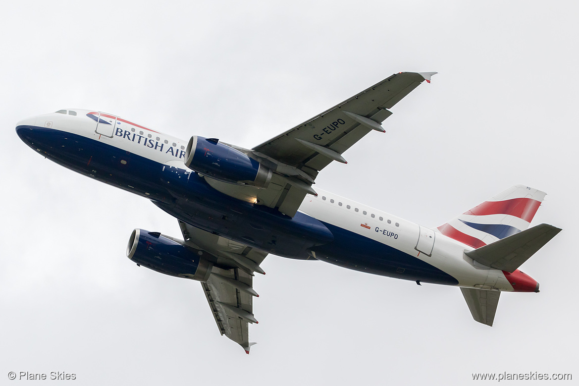 British Airways Airbus A319-100 G-EUPO at London Heathrow Airport (EGLL/LHR) British Airways Airbus A319-100 G-EUPO at London Heathrow Airport (EGLL/LHR)
