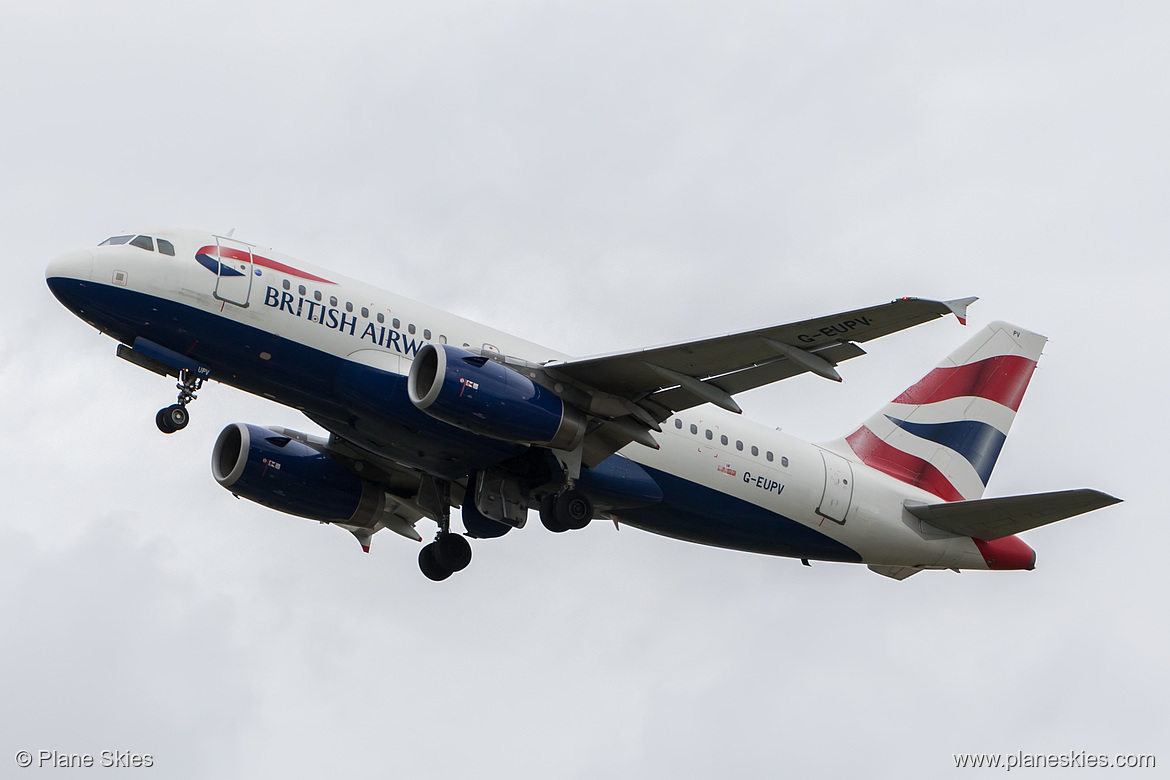 British Airways Airbus A319-100 G-EUPV at London Heathrow Airport (EGLL/LHR) British Airways Airbus A319-100 G-EUPV at London Heathrow Airport (EGLL/LHR)