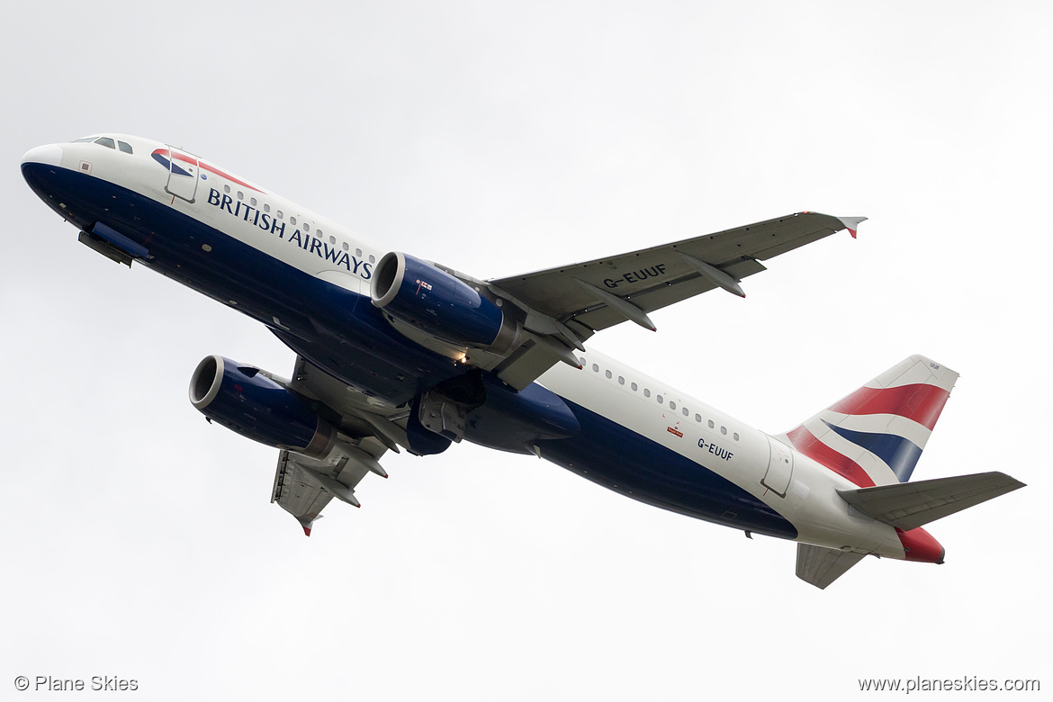 British Airways Airbus A320-200 G-EUUF at London Heathrow Airport (EGLL/LHR) British Airways Airbus A320-200 G-EUUF at London Heathrow Airport (EGLL/LHR)