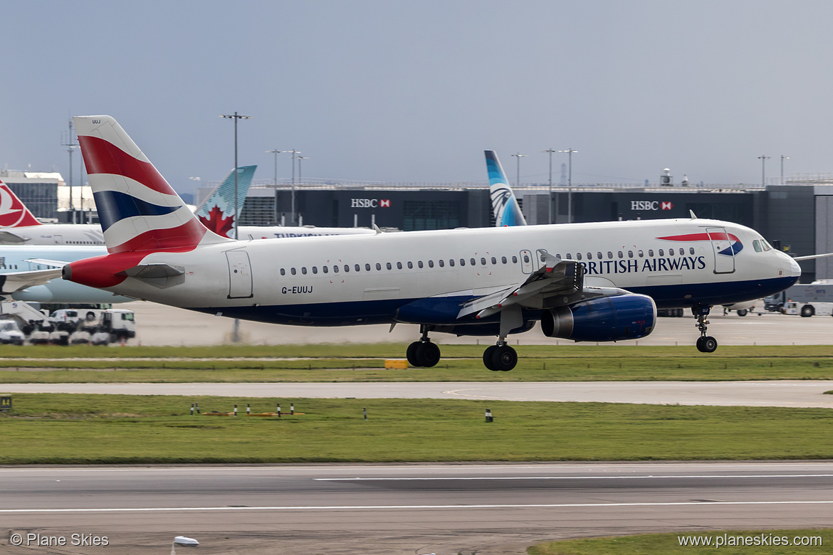 British Airways Airbus A320-200 G-EUUJ at London Heathrow Airport (EGLL/LHR)