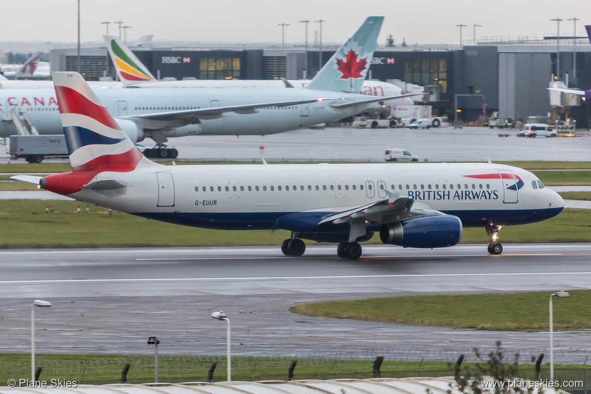 British Airways Airbus A320-200 G-EUUR at London Heathrow Airport (EGLL/LHR)