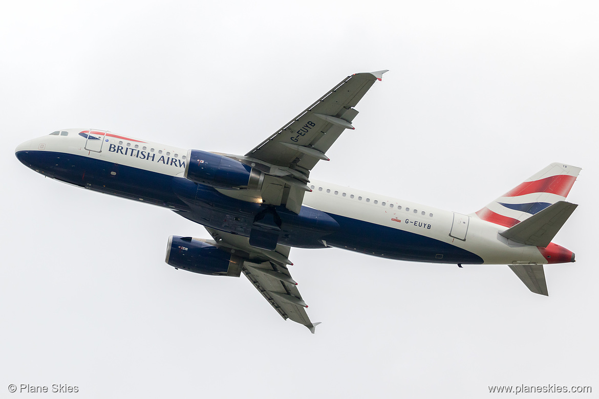 British Airways Airbus A320-200 G-EUYB at London Heathrow Airport (EGLL/LHR) British Airways Airbus A320-200 G-EUYB at London Heathrow Airport (EGLL/LHR)