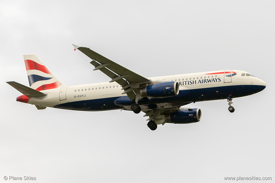 British Airways Airbus A320-200 G-EUYJ at London Heathrow Airport (EGLL/LHR) British Airways Airbus A320-200 G-EUYJ at London Heathrow Airport (EGLL/LHR)