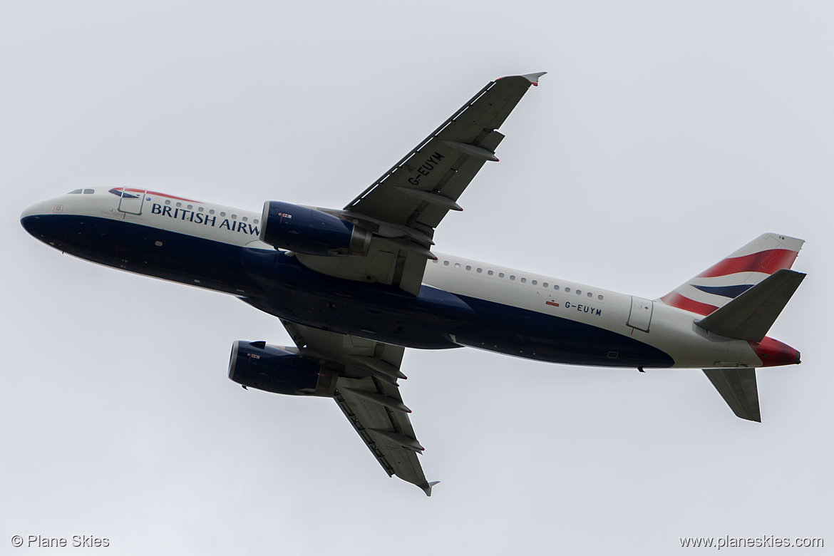 British Airways Airbus A320-200 G-EUYM at London Heathrow Airport (EGLL/LHR)