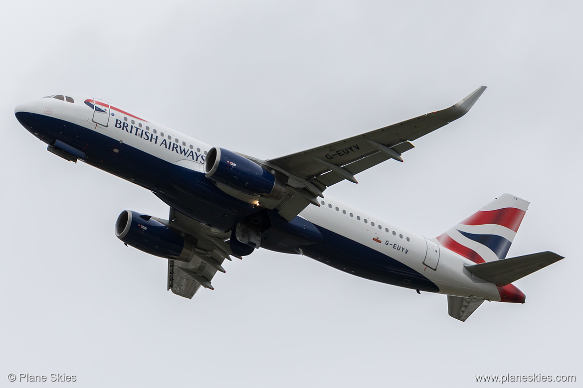 British Airways Airbus A320-200 G-EUYV at London Heathrow Airport (EGLL/LHR)