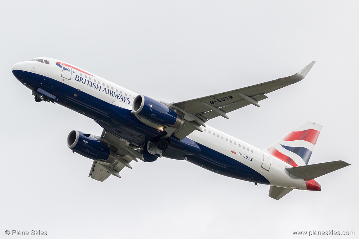 British Airways Airbus A320-200 G-EUYW at London Heathrow Airport (EGLL/LHR)