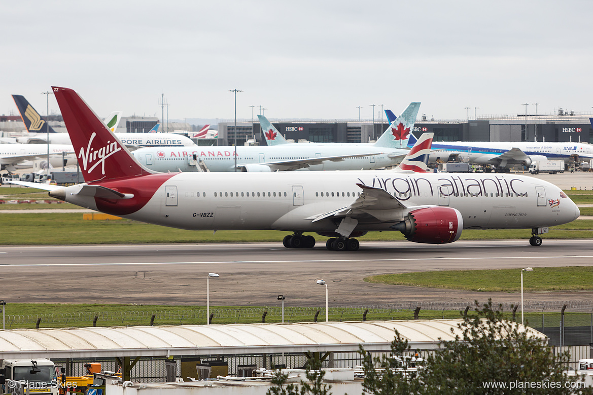 Virgin Atlantic Boeing 787-9 G-VBZZ at London Heathrow Airport (EGLL/LHR)