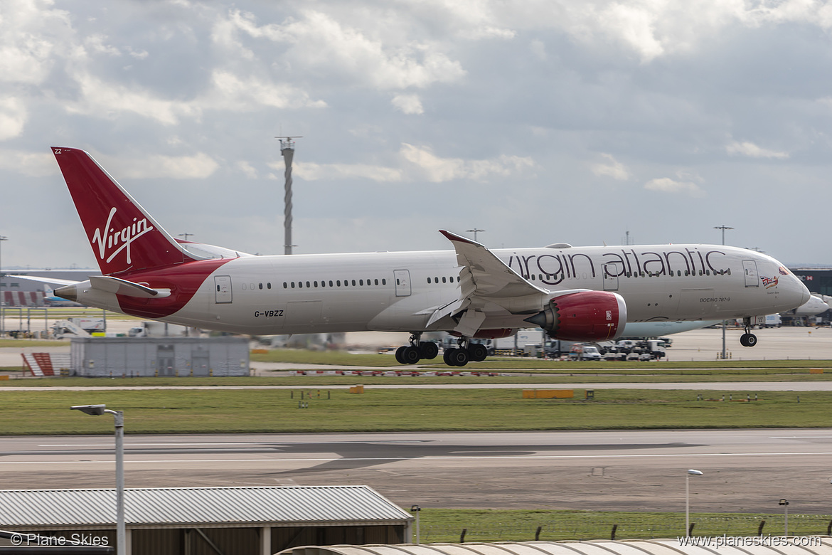 Virgin Atlantic Boeing 787-9 G-VBZZ at London Heathrow Airport (EGLL/LHR)