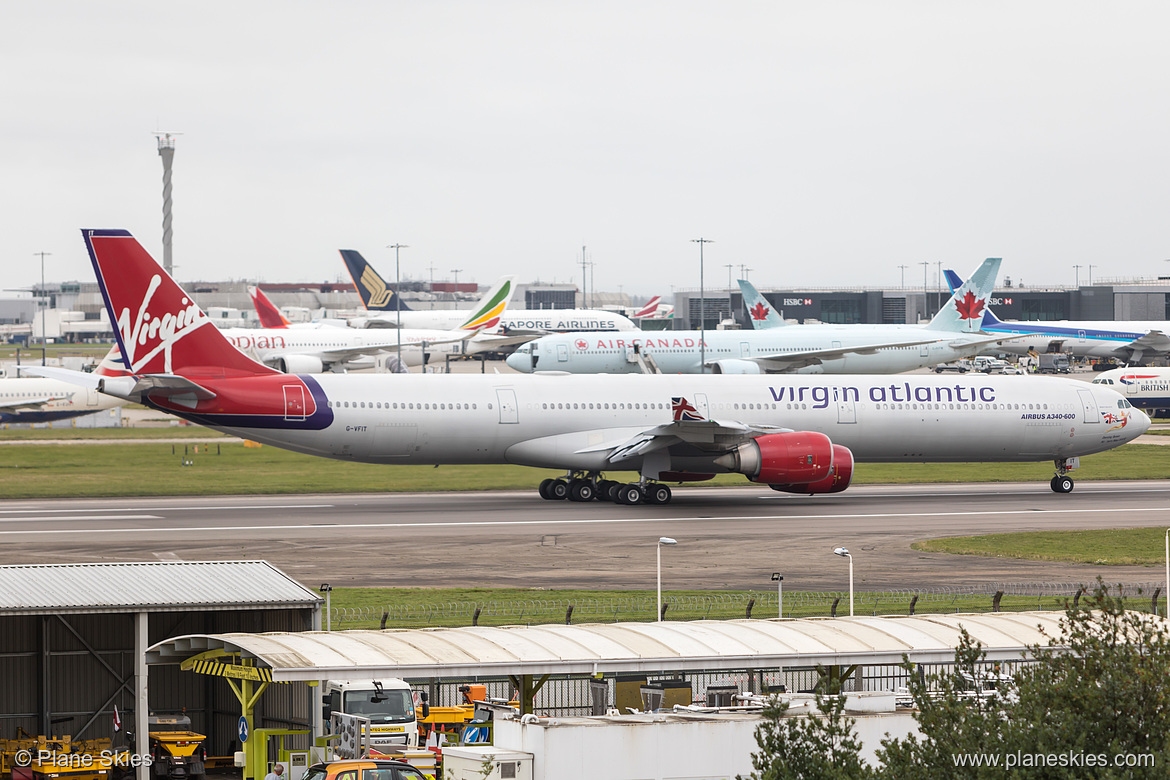 Virgin Atlantic Airbus A340-600 G-VFIT at London Heathrow Airport (EGLL/LHR)