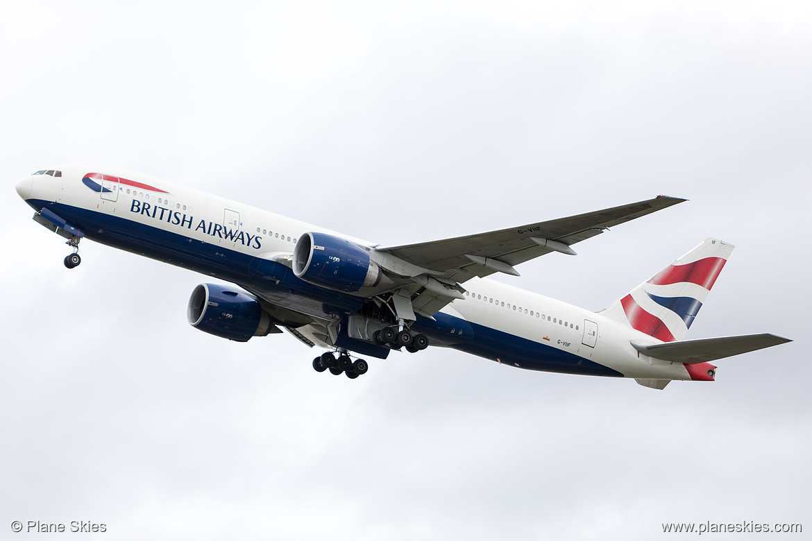 British Airways Boeing 777-200ER G-VIIF at London Heathrow Airport (EGLL/LHR) British Airways Boeing 777-200ER G-VIIF at London Heathrow Airport (EGLL/LHR)