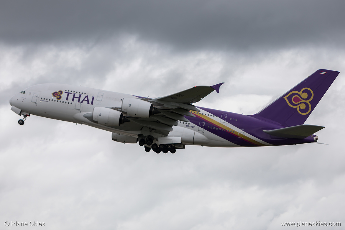 Thai Airways Airbus A380-800 HS-TUF at London Heathrow Airport (EGLL/LHR)